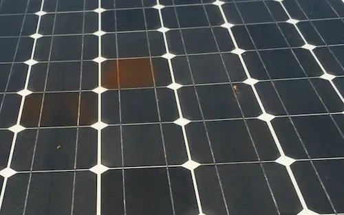 Browning in a Solar Panel