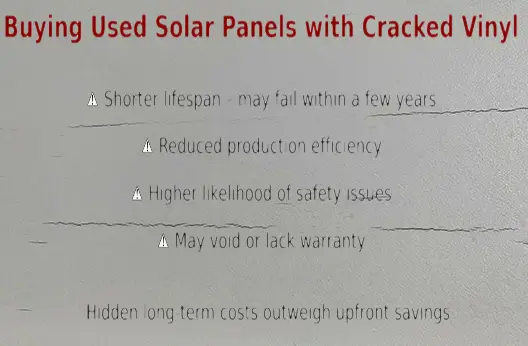 Buying Used Solar Panel with Cracked Vinyl